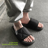 Chanclas de verano para hombre con suela gruesa y velcro